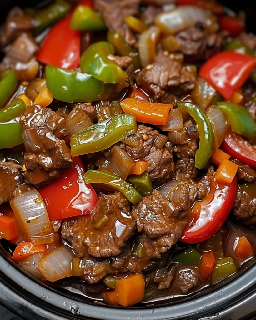 Crock Pot Pepper Steak 4