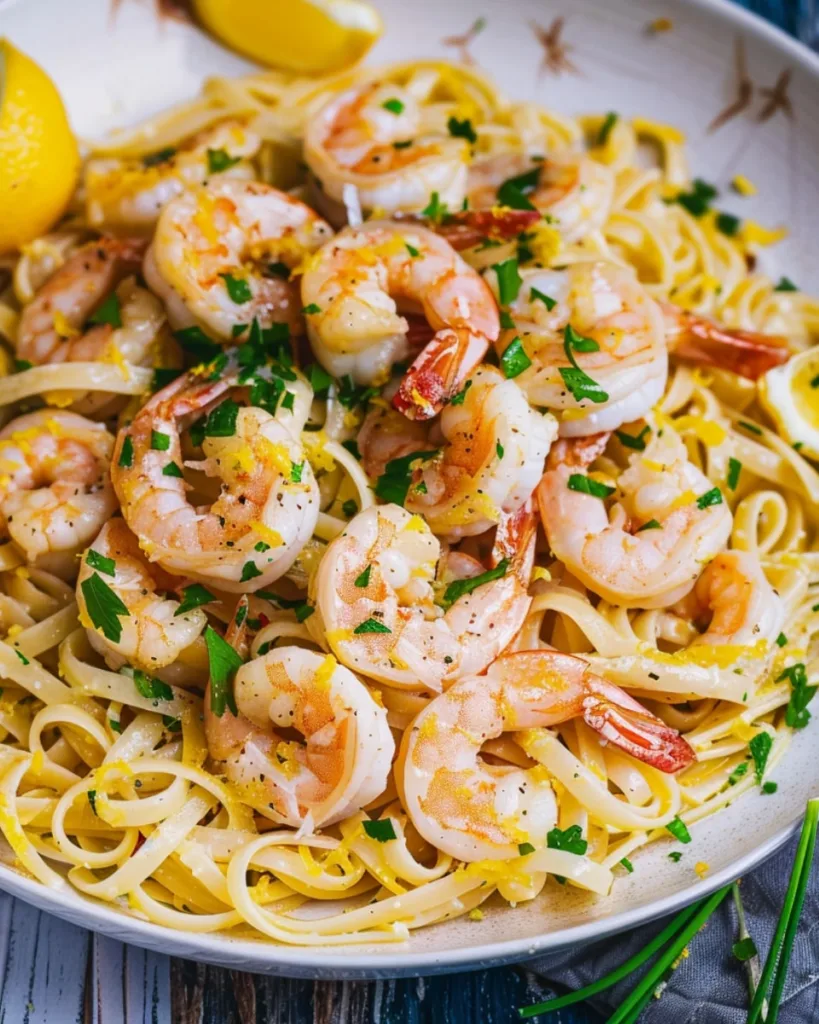 Lemon Garlic Shrimp Pasta 3
