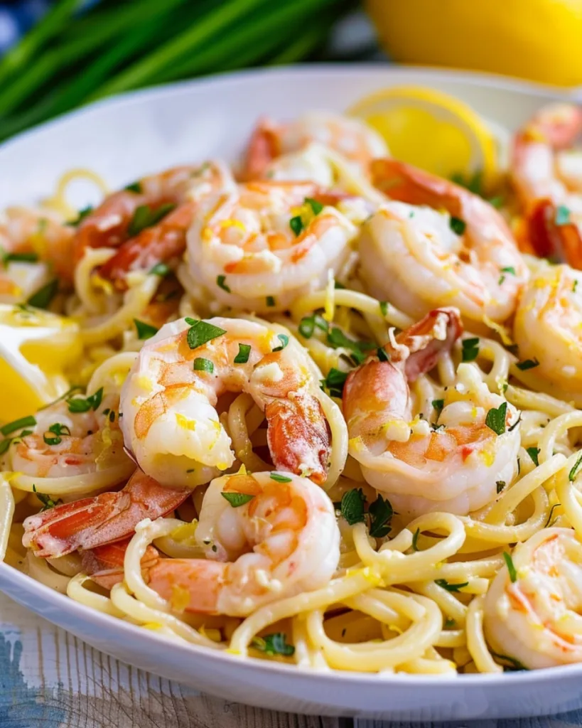 Lemon Garlic Shrimp Pasta 4