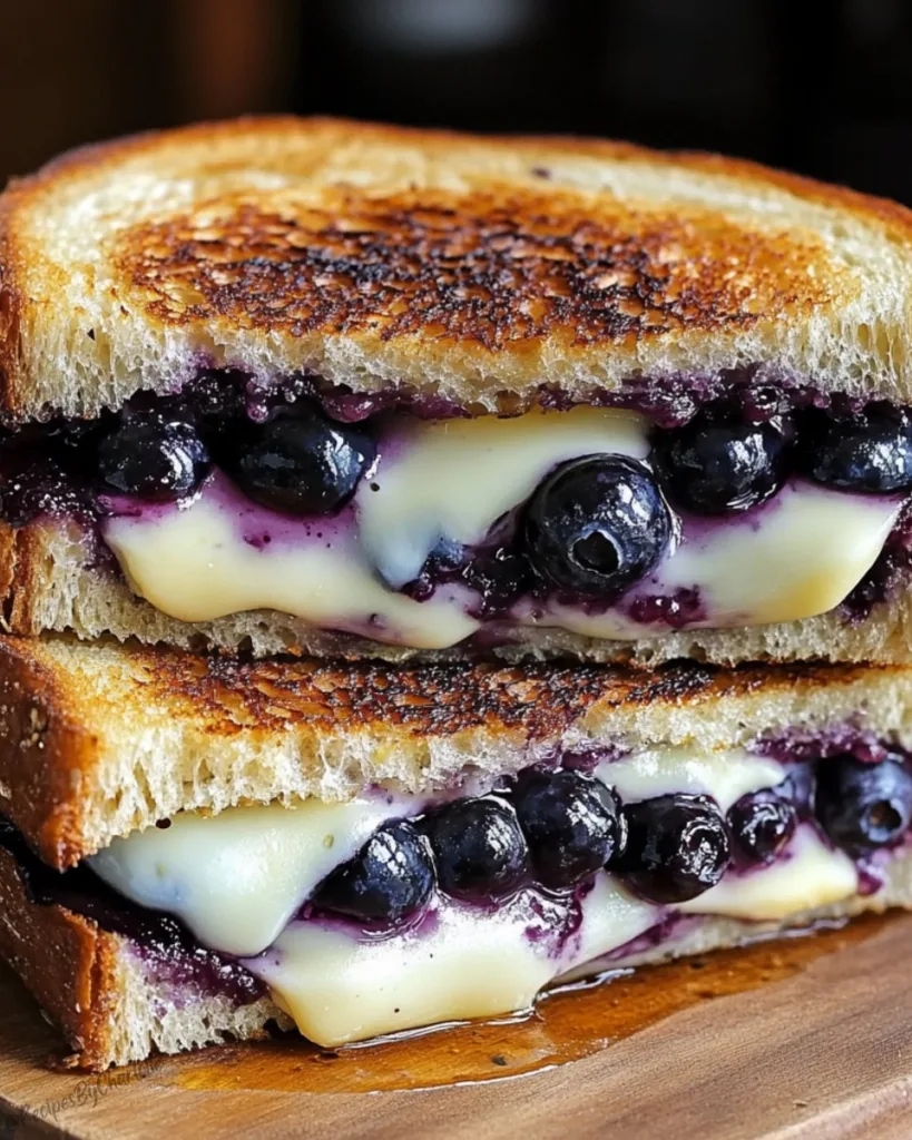Blueberry Brie Grilled Cheese 4