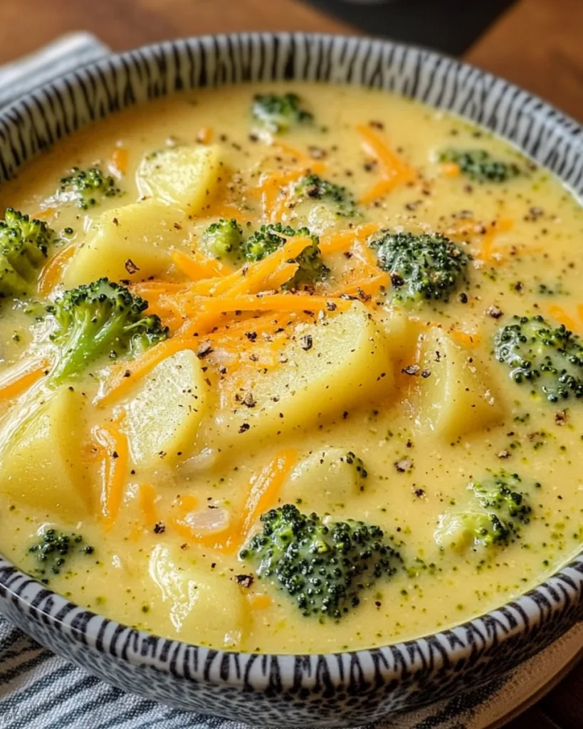 Broccoli Cheddar Potato Soup 3