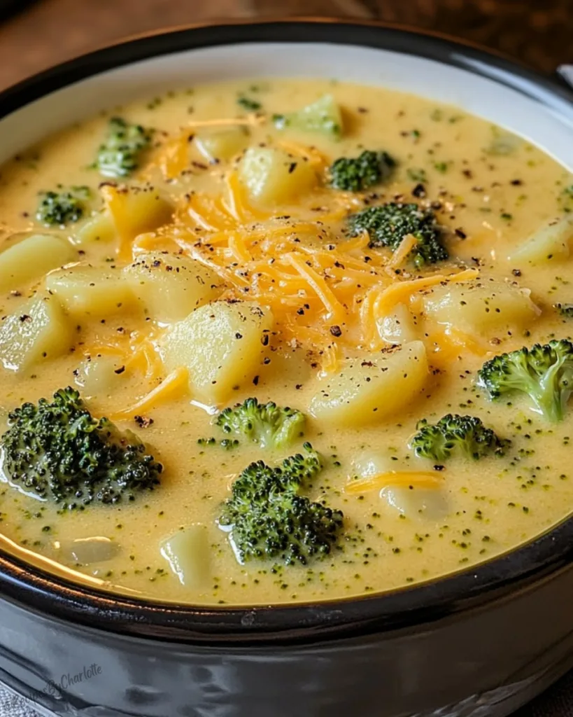 Broccoli Cheddar Potato Soup 4