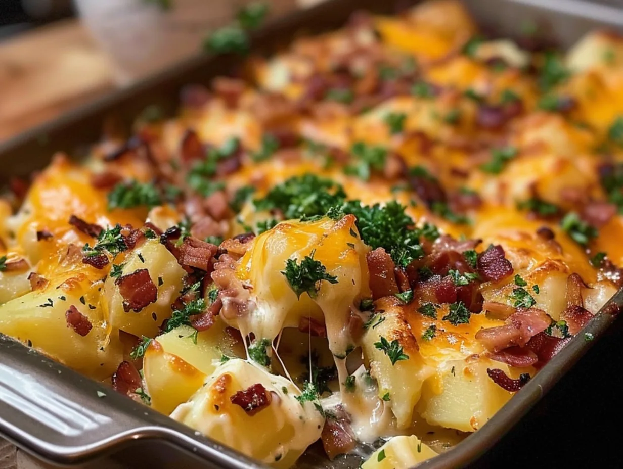 Chicken Bacon Ranch Potato Bake