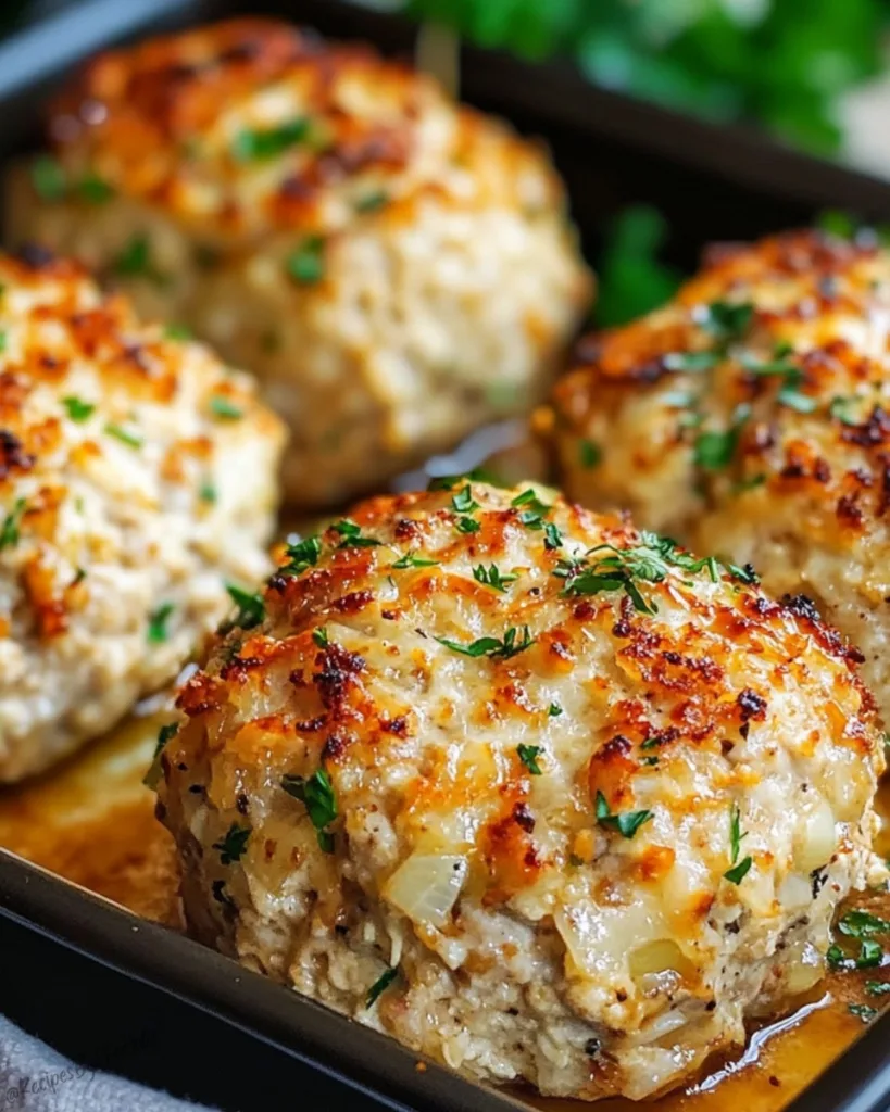 Garlic Parmesan Chicken Meatloaves 2