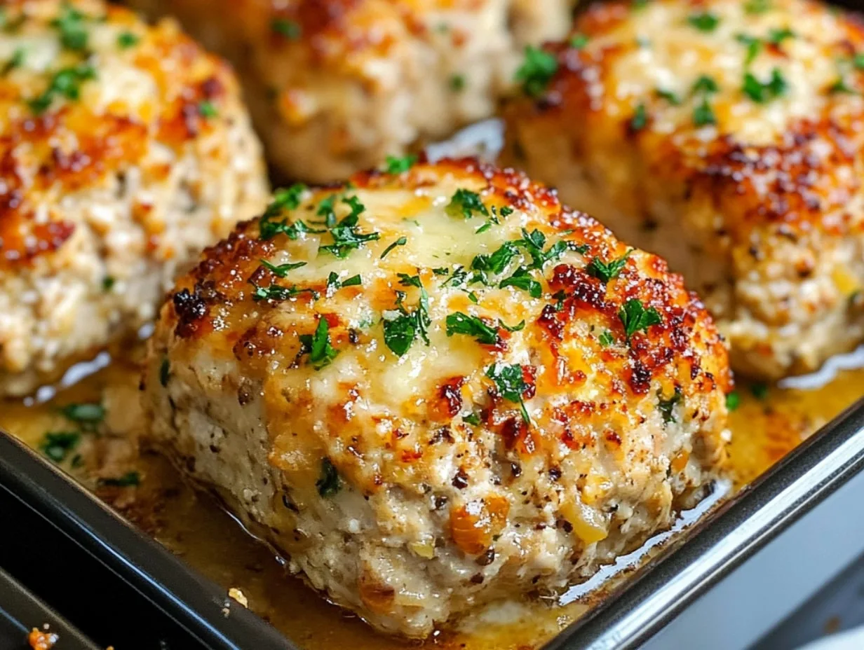 Garlic Parmesan Chicken Meatloaves