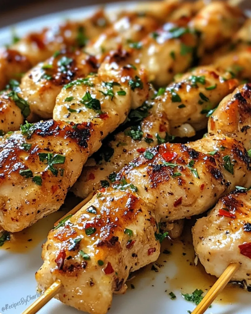 Garlic Parmesan Chicken Skewers 1