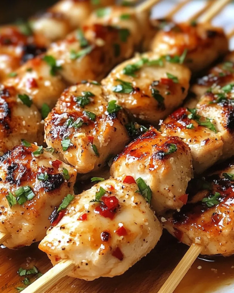 Garlic Parmesan Chicken Skewers 3