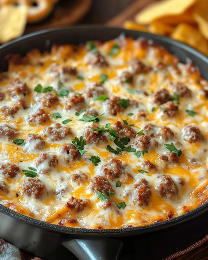 Hot Sausage Beer Cheese Dip 1