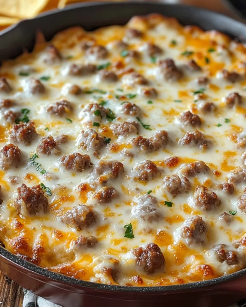 Hot Sausage Beer Cheese Dip 2