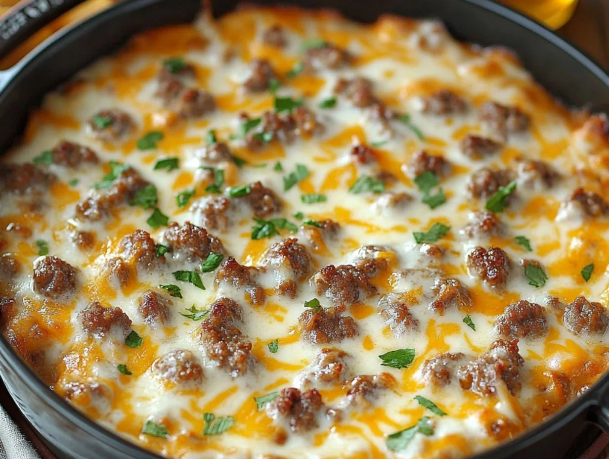 Hot Sausage Beer Cheese Dip