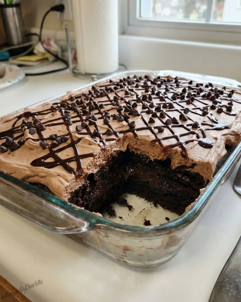 Chocolate Poke Cake 3