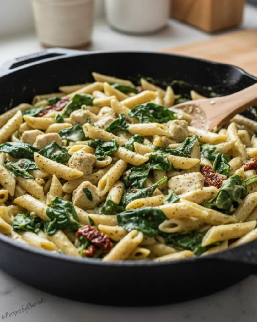 Creamy Chicken Pesto Pasta 4