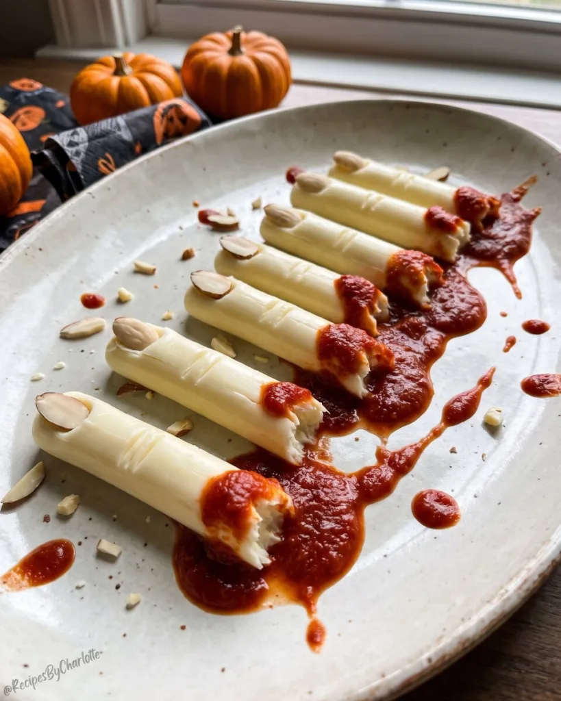 Bloody Finger Cheese Sticks 1