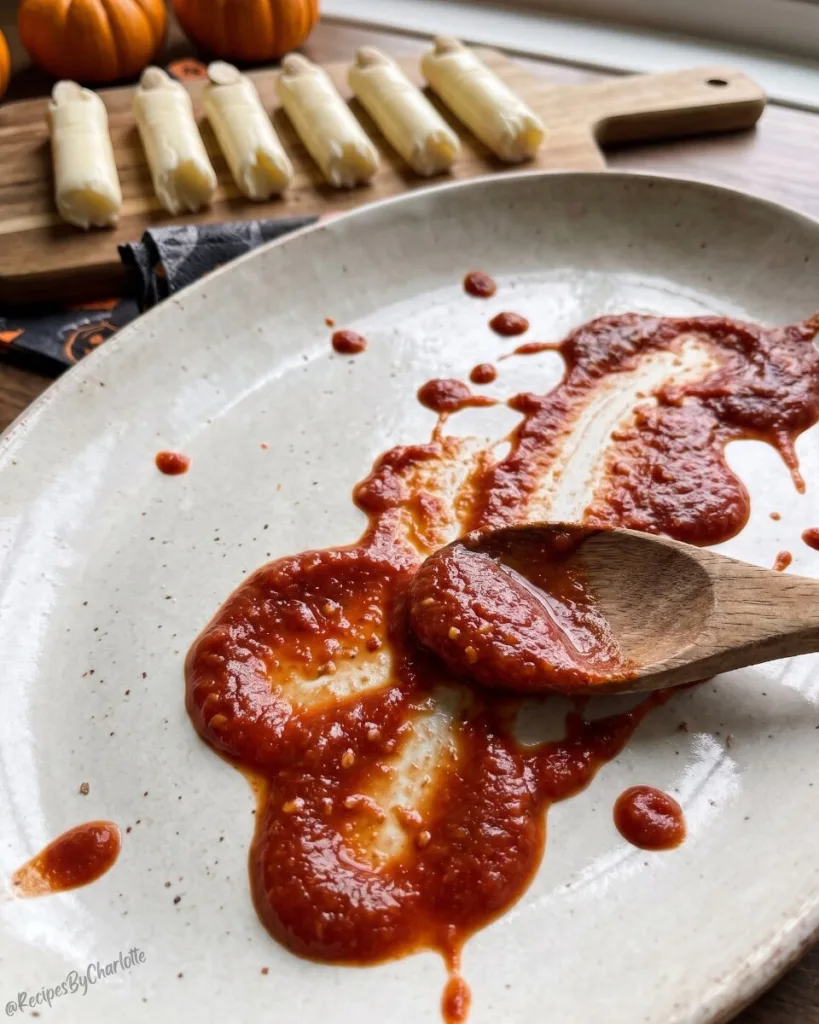 Bloody Finger Cheese Sticks 4