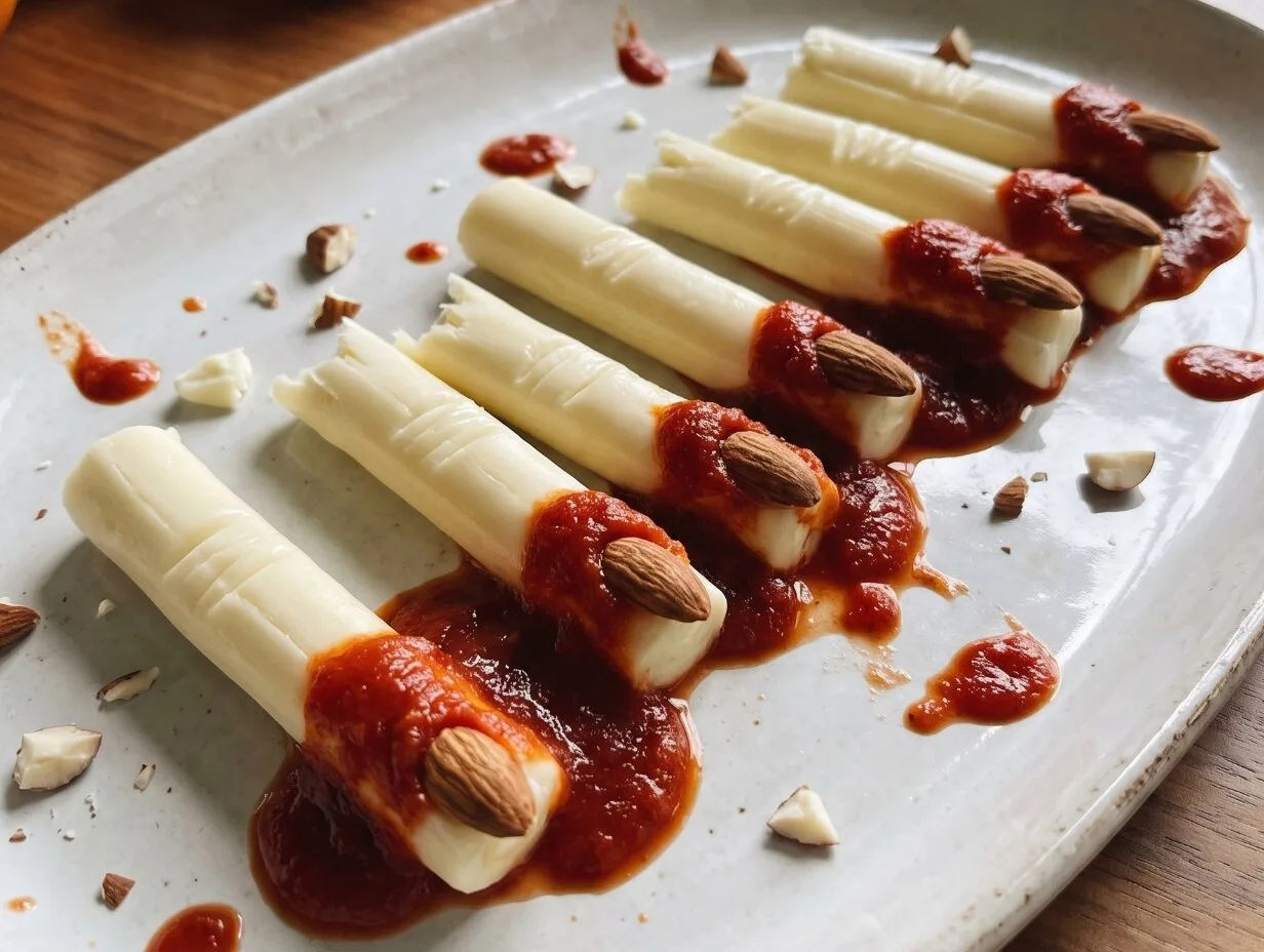 Bloody Finger Cheese Sticks