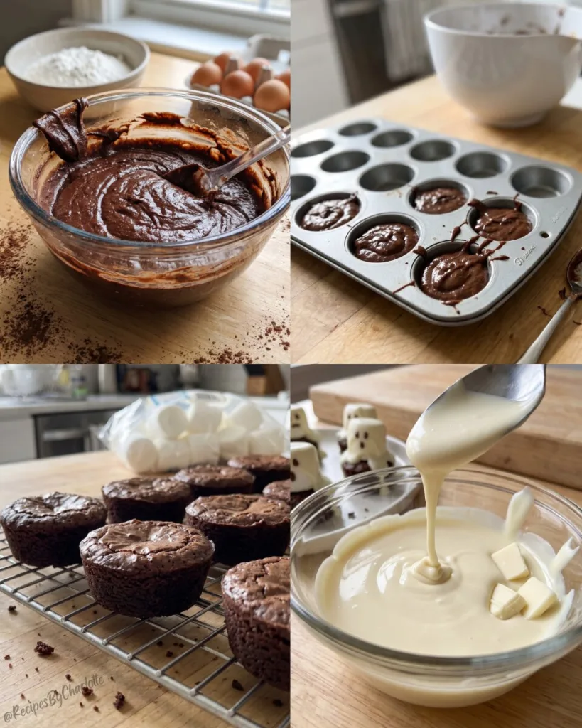 Halloween Ghost Brownie Bites 3