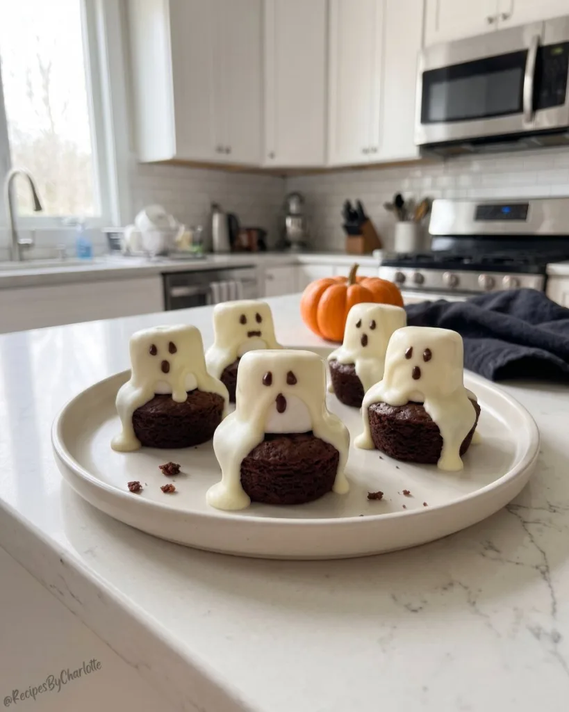 Halloween Ghost Brownie Bites 7