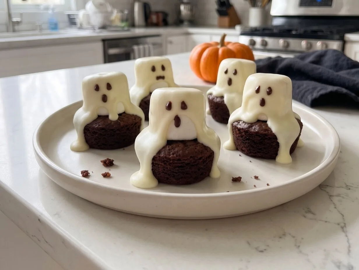 Halloween Ghost Brownie Bites